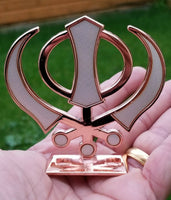 Sikh Punjabi Rose Gold Singh Kaur Khanda Khalsa Car Dashboard Desktop Stand UU4