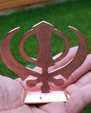 Sikh Punjabi Rose Gold Singh Kaur Khanda Khalsa Car Dashboard Desktop Stand UU4