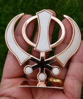 Sikh Punjabi Rose Gold Singh Kaur Khanda Khalsa Car Dashboard Desktop Stand UU4