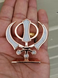 Sikh Punjabi Rose Gold Singh Kaur Khanda Khalsa Car Dashboard Desktop Stand UU1