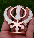 Sikh Punjabi Rose Gold Singh Kaur Khanda Khalsa Car Dashboard Desktop Stand UU4