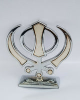 Sikh Punjabi Silver Singh Kaur Khanda Khalsa Car Dashboard Desktop Stand UU14