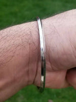 Stunning Stainless Steel 5 Lines Thin Sikh Singh kaur Kara Kada Khalsa Bangle Q2