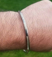 Stunning Stainless Steel 5 Lines Thin Sikh Singh kaur Kara Kada Khalsa Bangle Q2