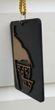 Punjabi Sikh Wooden Chardi Kala Nishan Sahib Pendant Protection Car Hanger KK3