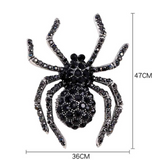 Black Widow Spider Brooch Vintage Look Silver Plated Suit Coat Broach Pin ZY2