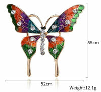 Vintage Look Gold Plated Stunning Butterfly Brooch Suit Coat Broach Pin B49M