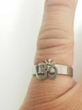 Stainless Steel Smooth Plain OM Evil Eye Protection Hindu Good Luck Astro Ring