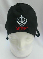 Sikh Punjabi Turban Patka Pathka Singh Khanda Bandana Head Wrap Black Colour