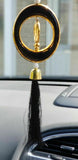 LARGE Plastic Gold Tone Stunning Khanda Punjabi Sikh Pendant Car Rear Mirror BLA