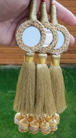 Indian punjabi pranda mehndi jagoo mirror bridal patiala paranda hair braid gg15