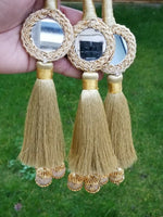 Indian punjabi pranda mehndi jagoo mirror bridal patiala paranda hair braid gg15