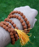 Hindu Authentic Rudraksha Yogic beads Meditation Praying Beads Sikh Simran Mala