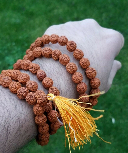 Hindu Authentic Rudraksha Yogic beads Meditation Praying Beads