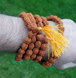 Hindu Authentic Rudraksha Yogic beads Meditation Praying Beads Sikh Simran Mala