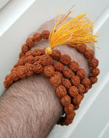 Hindu Authentic Rudraksha Yogic beads Meditation Praying Beads Sikh Simran Mala