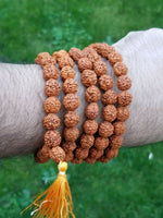 Hindu Authentic Rudraksha Yogic beads Meditation Praying Beads Sikh Simran Mala