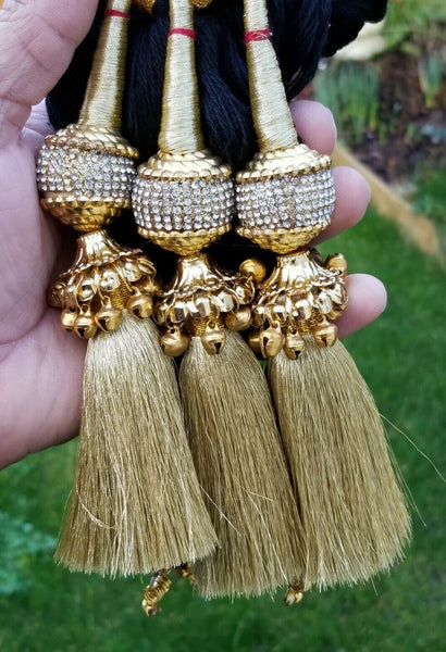 Indian Punjabi Pranda Mehndi Jagoo Mirror Bridal Patiala Paranda Hair Braid GG6