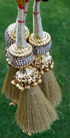 Indian Punjabi Pranda Mehndi Jagoo Mirror Bridal Patiala Paranda Hair Braid GG6