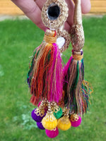 Indian Punjabi Pranda Mehndi Jagoo Mirror Bridal Patiala Paranda Hair Braid GG9