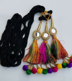 Indian Punjabi Pranda Mehndi Jagoo Mirror Bridal Patiala Paranda Hair Braid GG9