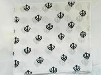 Sikh Punjabi Singh Kaur White Khalsa Khandas bandana Head Wrap Gear Rumal Hanky