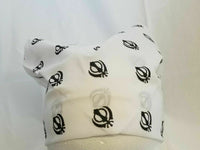 Sikh Punjabi Singh Kaur White Khalsa Khandas bandana Head Wrap Gear Rumal Hanky