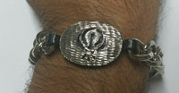 Stunning Steel Singh Khalsa Sikh Khanda Chain Bracelet  Lovely Punjabi design G