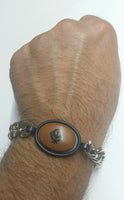 Stunning Steel Singh Khalsa Sikh Khanda Chain Bracelet  Lovely Punjabi design B