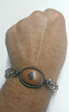 Stunning Steel Singh Khalsa Sikh Khanda Chain Bracelet  Lovely Punjabi design B
