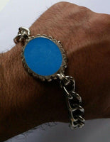 Stunning Steel SALMAN KHAN STYLE Movie Prem Ratan Dhan Payo Turquoise Bracelet D