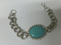 Stunning Steel SALMAN KHAN STYLE Movie Tubelight Bajrangi Green Stone Bracelet L