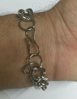 Stunning Steel Singh Khalsa Sikh Khanda Chain Bracelet  Lovely Punjabi design G