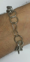 Stunning Steel Singh Khalsa Sikh Khanda Chain Bracelet  Lovely Punjabi design E