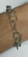 Stunning Steel Singh Khalsa Sikh Khanda Chain Bracelet  Lovely Punjabi design D