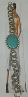 Stunning Steel SALMAN KHAN STYLE Movie Tubelight Bajrangi Green Stone Bracelet L