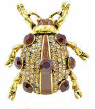 Vintage Look Gold Plated Red Beetle Brooch Suit Coat Broach Collar Pin B18 Gift