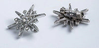 Stunning Vintage Look Silver Plated Sun Shaped Brooch Suit Coat Broach Pin B14