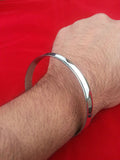 Unisex Chrome Plated 3 lines Punjabi SIKH Singh Chunky Kara Bracelets