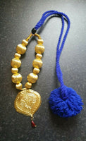 Punjabi Folk Cultural Bhangra Gidha Kaintha Pendant Blue necklace M25 Gift