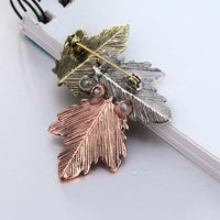 Lovely Vintage Look Maple Leaf Brooch Broach Suit Coat Pin Exquisite Collar S1