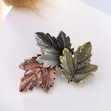 Lovely Vintage Look Maple Leaf Brooch Broach Suit Coat Pin Exquisite Collar S1