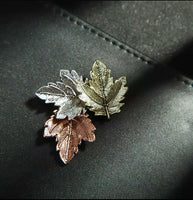 Lovely Vintage Look Maple Leaf Brooch Broach Suit Coat Pin Exquisite Collar S1
