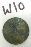 Antique Silver Plated Lakshmi Ganesh Hindu Gods Good Luck Shiri Token Coin W10