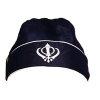 OnlineSikhStore Sikh Bandana Head Gear Patka with Two Strings - Black Colour - Premium Quality Jean Material