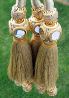 Indian punjabi pranda mehndi jagoo mirror bridal patiala paranda hair braid gg4
