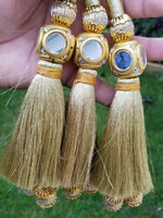 Indian punjabi pranda mehndi jagoo mirror bridal patiala paranda hair braid gg4