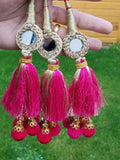 Indian punjabi pranda mehndi jagoo mirror bridal patiala paranda hair braid gg8