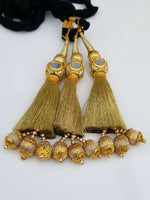 Indian punjabi pranda mehndi jagoo mirror bridal patiala paranda hair braid gg4