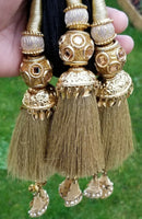 Indian punjabi pranda mehndi jagoo mirror bridal patiala paranda hair braid gg3